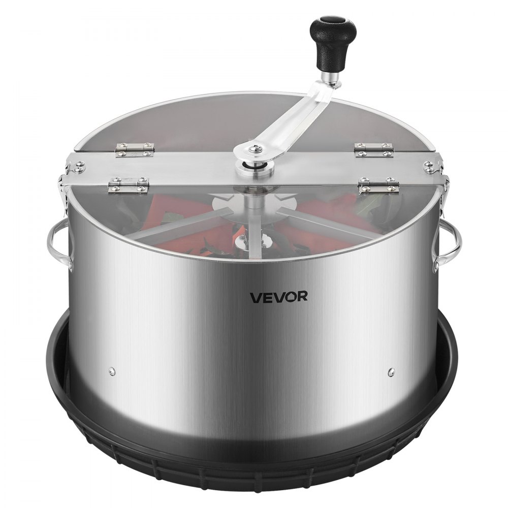 VEVOR Máquina Recortadora de Cuenco de Hojas Manual 370 mm, Recortadora de Cuenco de Hoja de Brote con Tapa Transparente y Rejilla de Acero Inoxidable, Corte Visual, para Cogollos, Brotes, Hierbas