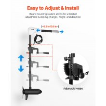 VEVOR Motor Eléctrico de Arrastre 39kg de Empuje 24 V Eje de 91,5 cm para Barcos