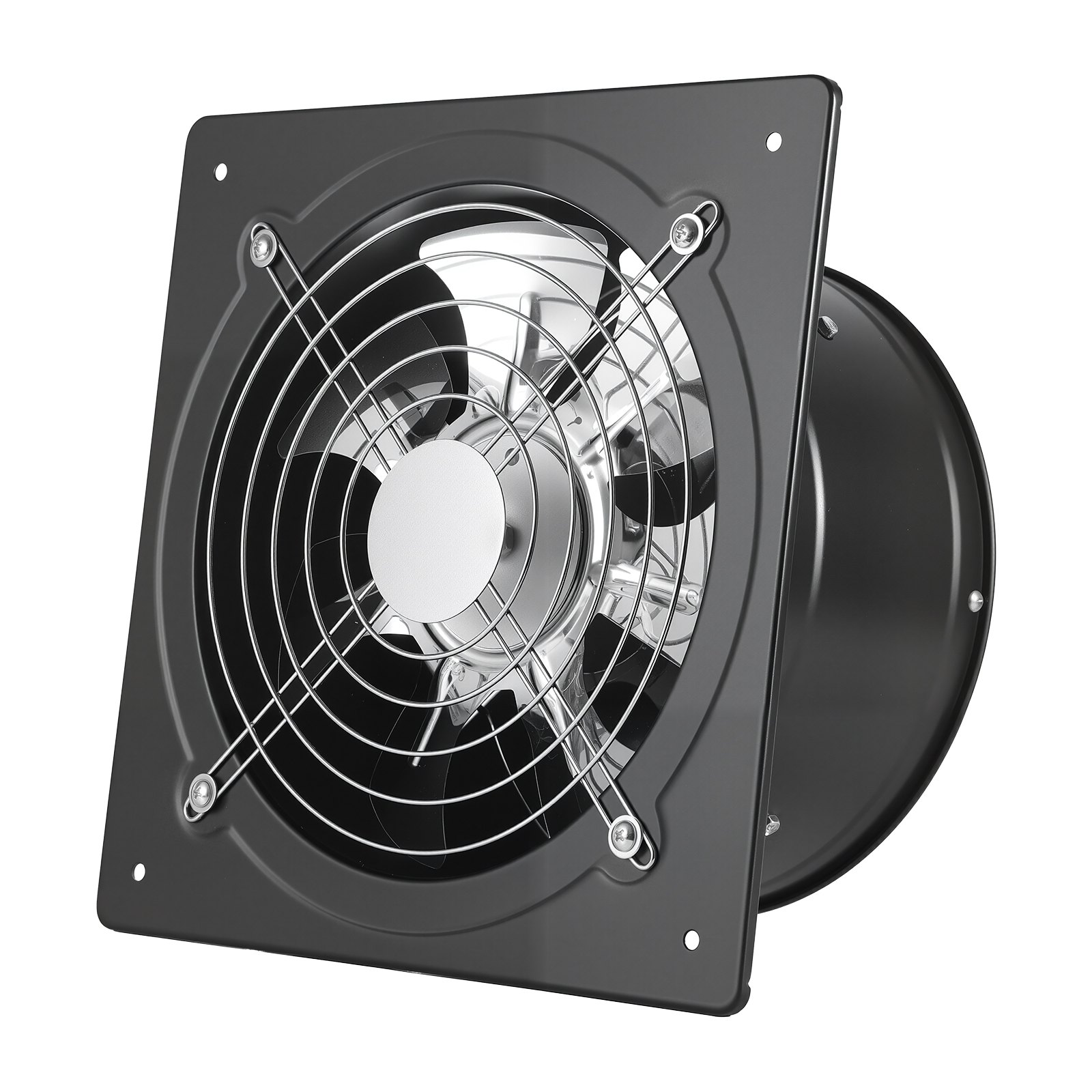 VEVOR Ventilador Extractor de 50 W 1678 m³/h, Extractor de Aire de 254 mm, con Válvula Antirretorno y Control de Velocidad, Montaje para Pared, Ventilación para Garaje Taller Sótano Cocina Baño Ático