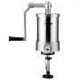 VEVOR Embutidora Manual de Salchichas Capacidad de 1,5 L Embutidora Vertical de Mesa de Acero Inoxidable con 3 Tubos de Relleno para Churros Salchichas de 16mm/19mm/22mm para Restaurante Supermercado