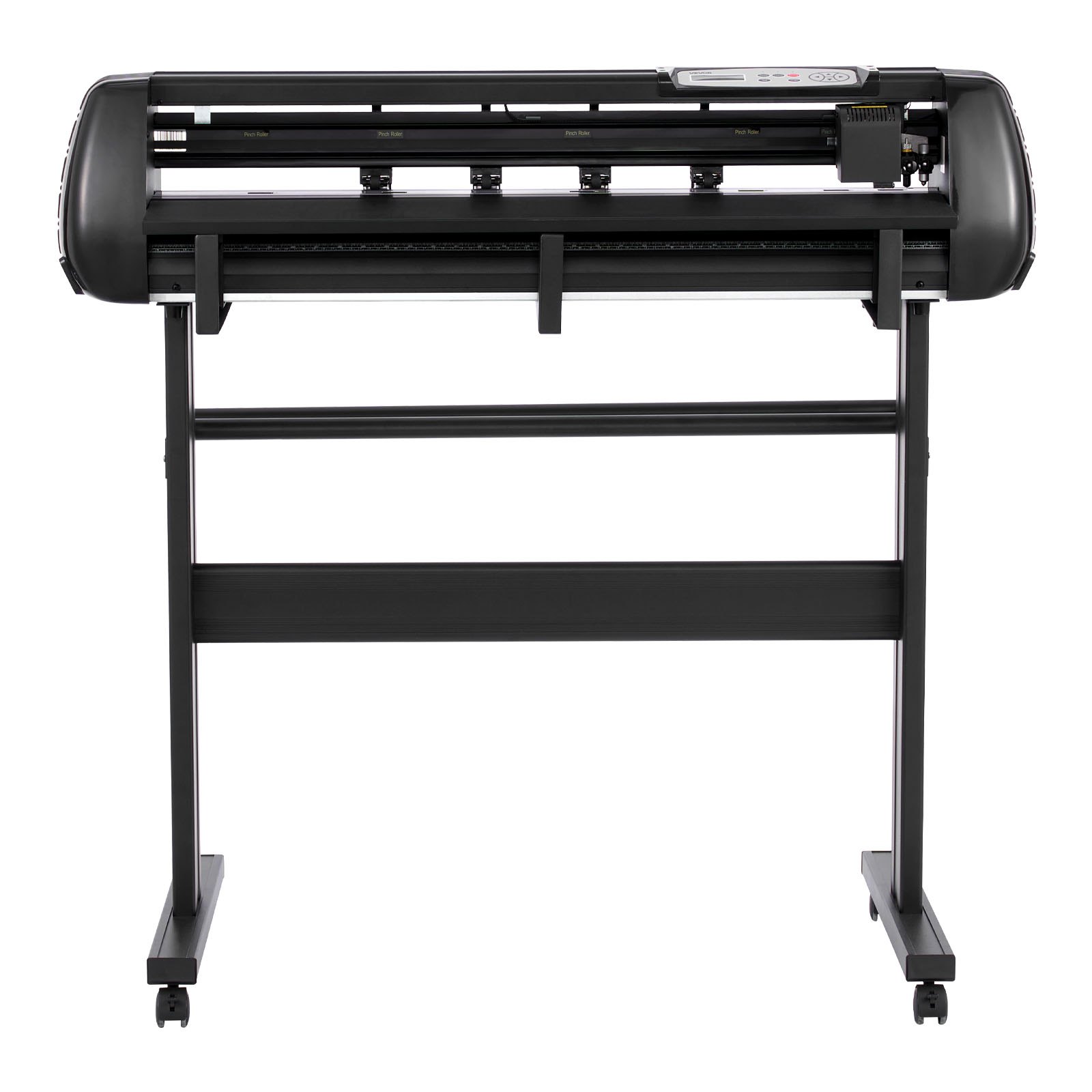 VEVOR Máquina de Corte de Vinilo, con Ancho de Alimentación Máximo de 87 cm, Cuchillas Dobles y Pantalla LED, con Hojas de Pegatinas, Películas de Transferencia y Software Signmaster, Color Negro