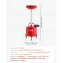 VEVOR 30L Waste Oil Drain Tank, Industrial Fluid Drain Tank with Adjustable Funnel Height, Portable Oil Drainer with Wheels & Toolbox, Fluid Fuel Transfer Drainage for Auto Repair Shops, Red