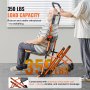 VEVOR Silla de Evacuación de Escaleras Silla de Transporte de Ambulancia Carga de 158 kg con 4 Ruedas Silla de Ruedas Transporte de Emergencia Portátil Plegable para Ancianos, Discapacitados, Bomberos