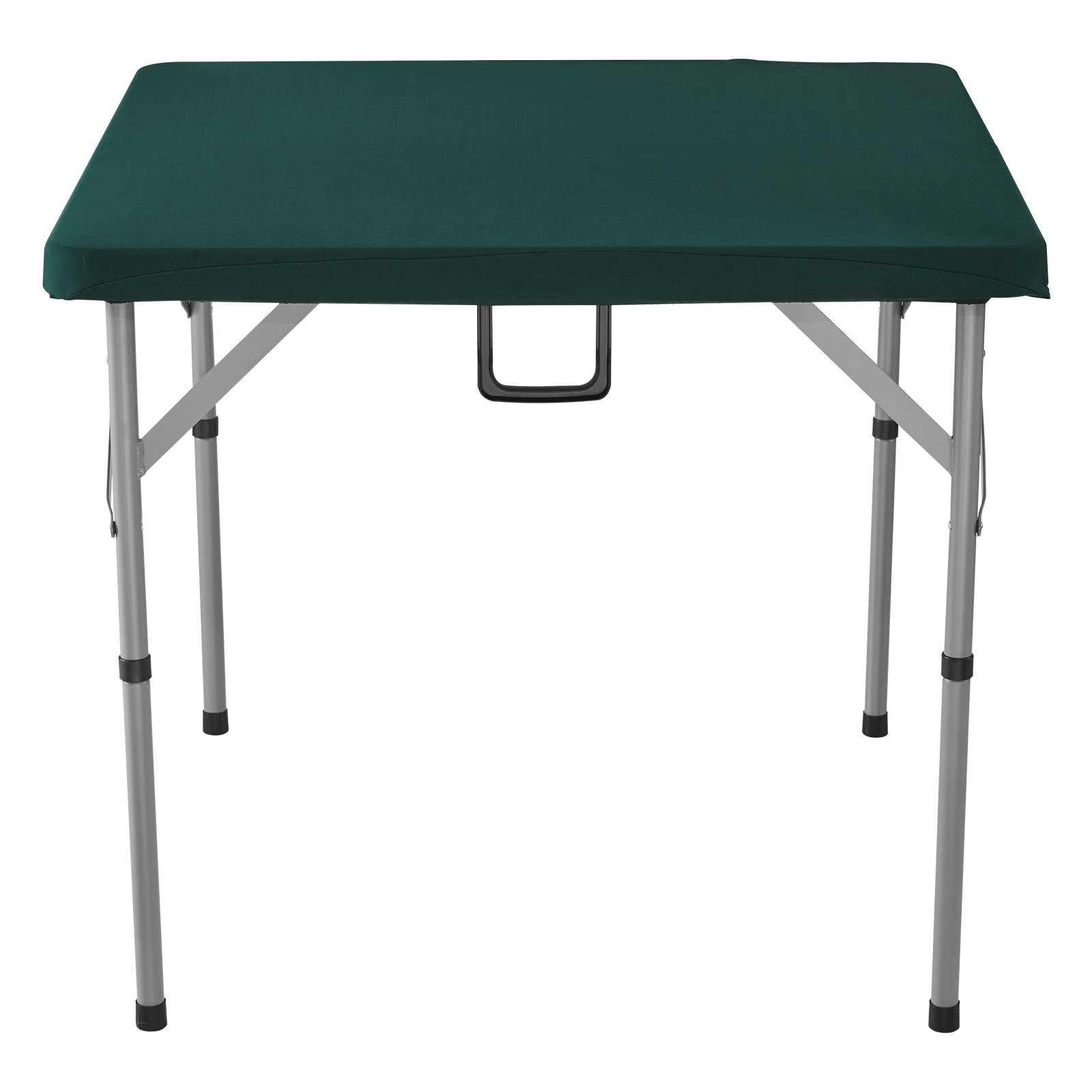 VEVOR Mahjong Table, Foldable Card Table for 4 Players with Wear-Resistant Green Tabletop, Portable, Double Square Domino Table with Carrying Handle 86 x 86 x 74 cm Domino Table