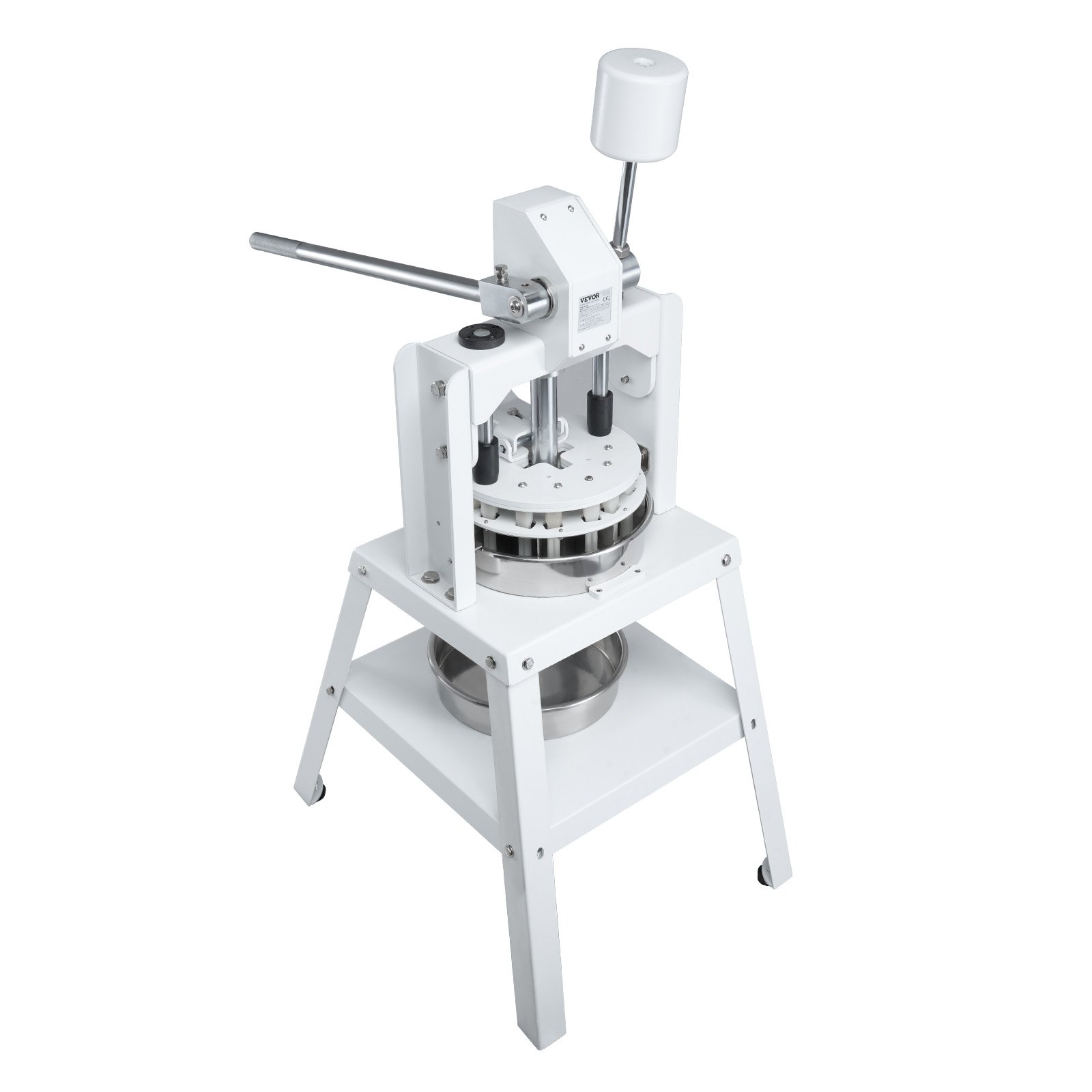 VEVOR Máquina Divisor de Masa Manual 10 Piezas Cortador de Masa de Prensa Manual Vertical 120-560 g con Bandeja y Hoja de Acero Inoxidable Máquina para Hacer Pan para Panadería, Restaurante