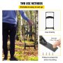 Partidor de troncos VEVOR en uso con opciones de montaje mostradas para configuración al aire libre.