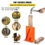 VEVOR Partidor de leña Partidor de troncos de madera Acero Naranja Cuña partidora para leña