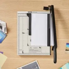 VEVOR Cortadora de Papel A3 Máximo 16 Hojas a la Vez Guillotina de Papel Ancho de Corte de 38,1 cm Cizalla Cortadora con Dispositivo de Seguridad Corte Preciso para Oficina, Imprenta, Estudio Escolar