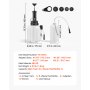 VEVOR Purgador de Frenos Manual 3 L, Kit de Purga de Frenos con 4 Adaptadores para Cilindro Maestro, Botella de Residuos de 1 L, Cambio de Líquido del Vehículo, Compatible con Mayoría de Vehículos