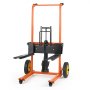 VEVOR Apilador Hidráulico con Cabrestante Carga de 205 kg, Capacidad de Carga de 205 kg, Mesa Elevadora Hidráulica, Elevación de 100 cm, Plegable y Portátil, con Ruedas, para Fábricas, Almacenes