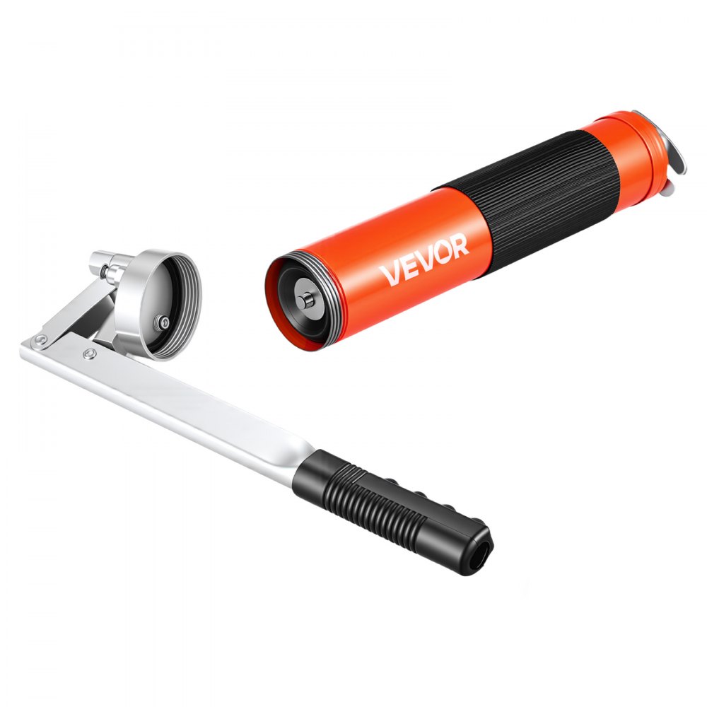 VEVOR Grease Gun, 10000 PSI High Pressure, Heavy Duty Pistol Grip Grease Gun Kit with 0.4 L Capacity, Includes 46 cm Flex Hose, 1 Extension Rigid Pipe and 1 Sharp Type Nozzle for Automotive, Marine