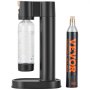 VEVOR Máquina para Hacer Agua con Gas, Máquina para Hacer Refrescos para Carbonatar en el Hogar, Kit de Inicio de Agua con Gas, Compatible con Cilindro de CO₂ de 60 Litros con Rosca Convencional