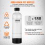 Botella PET para fabricar agua con gas VEVOR, sin BPA, reciclable, con tapa; produce 60 l de refresco, ecológica.