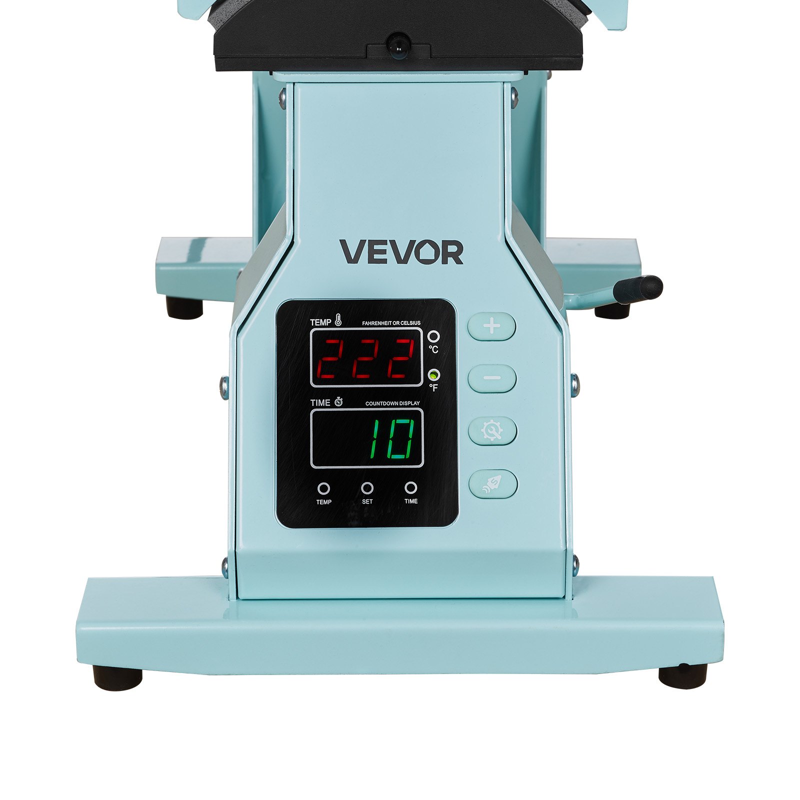 VEVOR Máquina de Prensado Térmico, Prensa de Transferencia Térmica con 4 Platinas Intercambiables, Control Preciso de Tiempo y Temperatura, Máquina de Sublimación HTV para Gorras, Diademas, Verde
