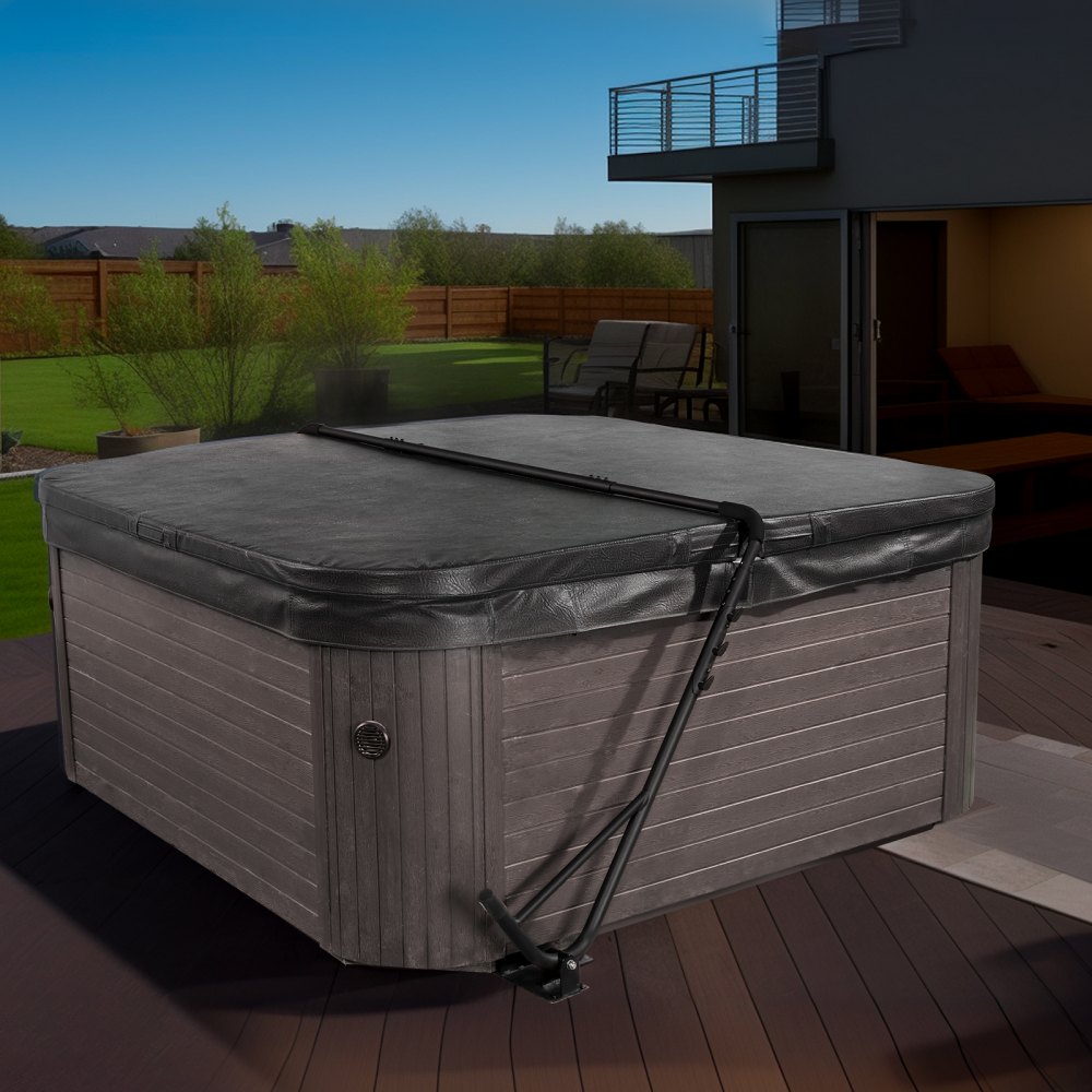 VEVOR Elevador de Cubierta para Bañera de hidromasaje, Altura Ajustable 80-105 cm Ancho 145-235 cm, Instalado Debajo de Ambos Lados, Adecuado para Diferentes tamaños de bañeras Rectangulares