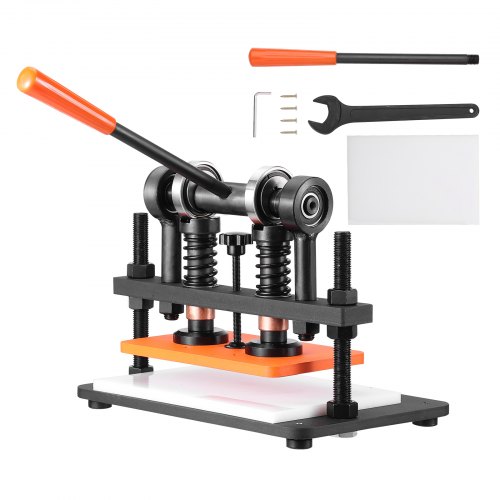 VEVOR Máquina Cortadora de Cuero 260x150 mm Capacidad de Carga de 1,5 T Prensa Troqueladora Manual Carrera Ajustable 12 mm Perforadora Manual para Cuero Papel Espuma Plástico Caucho Varios Materiales