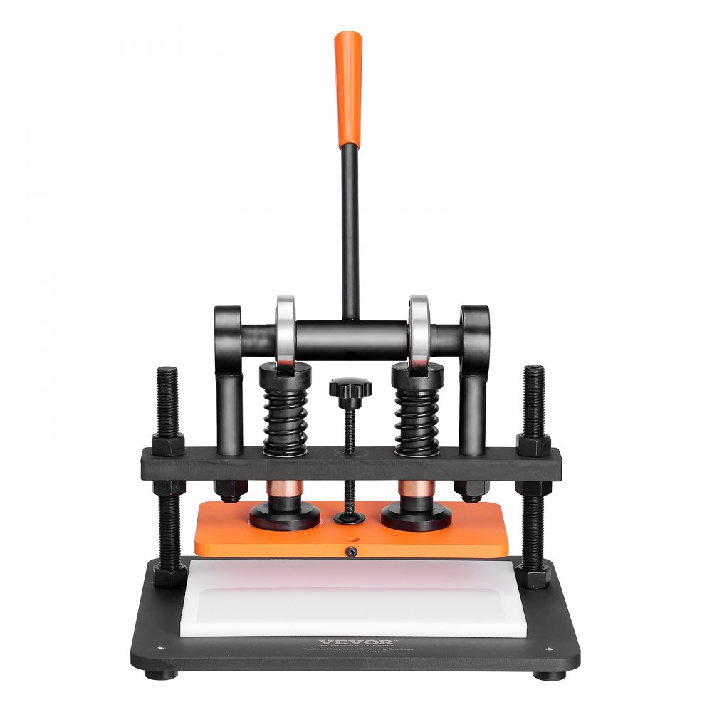 VEVOR Máquina Cortadora de Cuero 280x140 mm Capacidad de Carga de 1,5 T Prensa Troqueladora Manual Carrera Ajustable 12 mm Perforadora Manual para Cuero Papel Espuma Plástico Caucho Varios Materiales