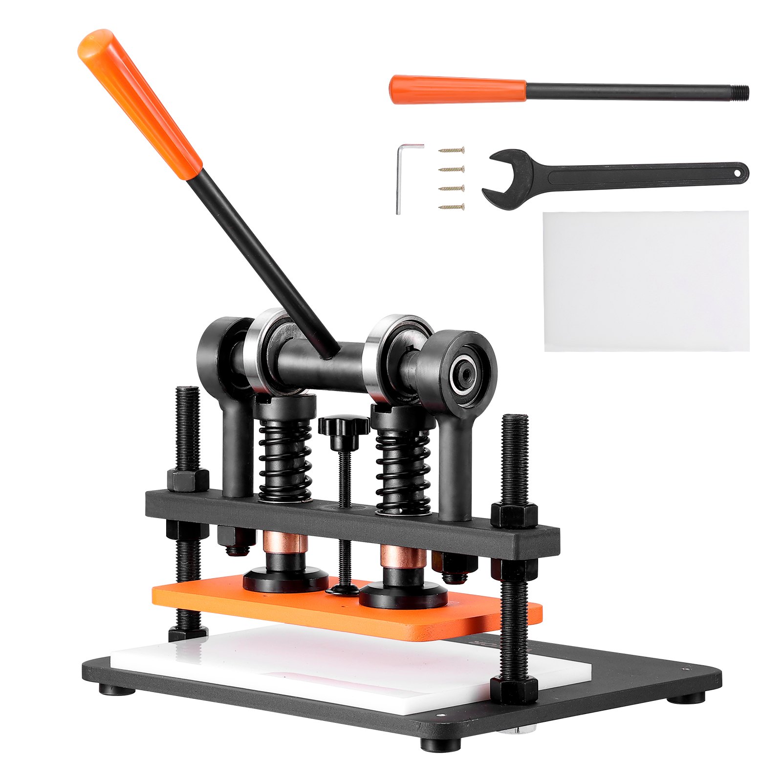 VEVOR Máquina Cortadora de Cuero 280x140 mm Capacidad de Carga de 1,5 T Prensa Troqueladora Manual Carrera Ajustable 12 mm Perforadora Manual para Cuero Papel Espuma Plástico Caucho Varios Materiales