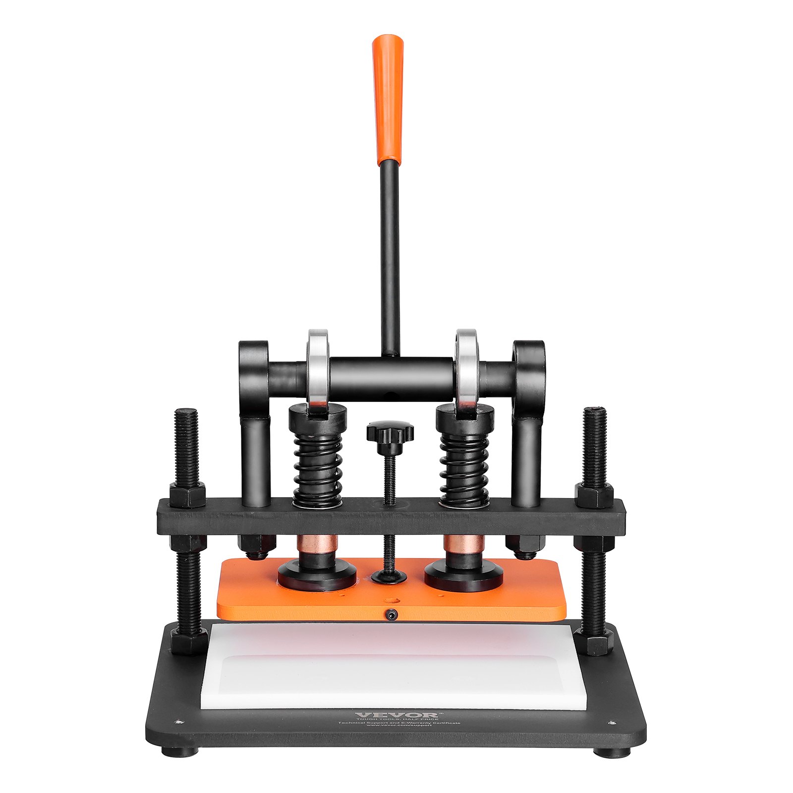 VEVOR Máquina Cortadora de Cuero 280x140 mm Capacidad de Carga de 1,5 T Prensa Troqueladora Manual Carrera Ajustable 12 mm Perforadora Manual para Cuero Papel Espuma Plástico Caucho Varios Materiales