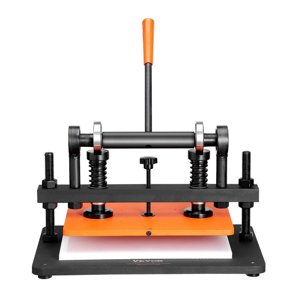 VEVOR Máquina Cortadora de Cuero 360x260 mm Capacidad de Carga de 1,5 T Prensa Troqueladora Manual Carrera Ajustable 12 mm Perforadora Manual para Cuero Papel Espuma Plástico Caucho Varios Materiales