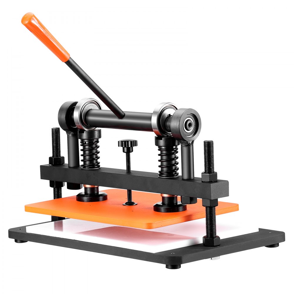 VEVOR Máquina Cortadora de Cuero 360x260 mm Capacidad de Carga de 1,5 T Prensa Troqueladora Manual Carrera Ajustable 12 mm Perforadora Manual para Cuero Papel Espuma Plástico Caucho Varios Materiales