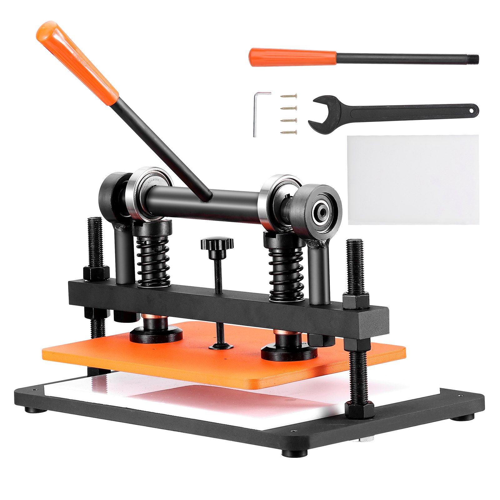 VEVOR Máquina Cortadora de Cuero 360x260 mm Capacidad de Carga de 1,5 T Prensa Troqueladora Manual Carrera Ajustable 12 mm Perforadora Manual para Cuero Papel Espuma Plástico Caucho Varios Materiales