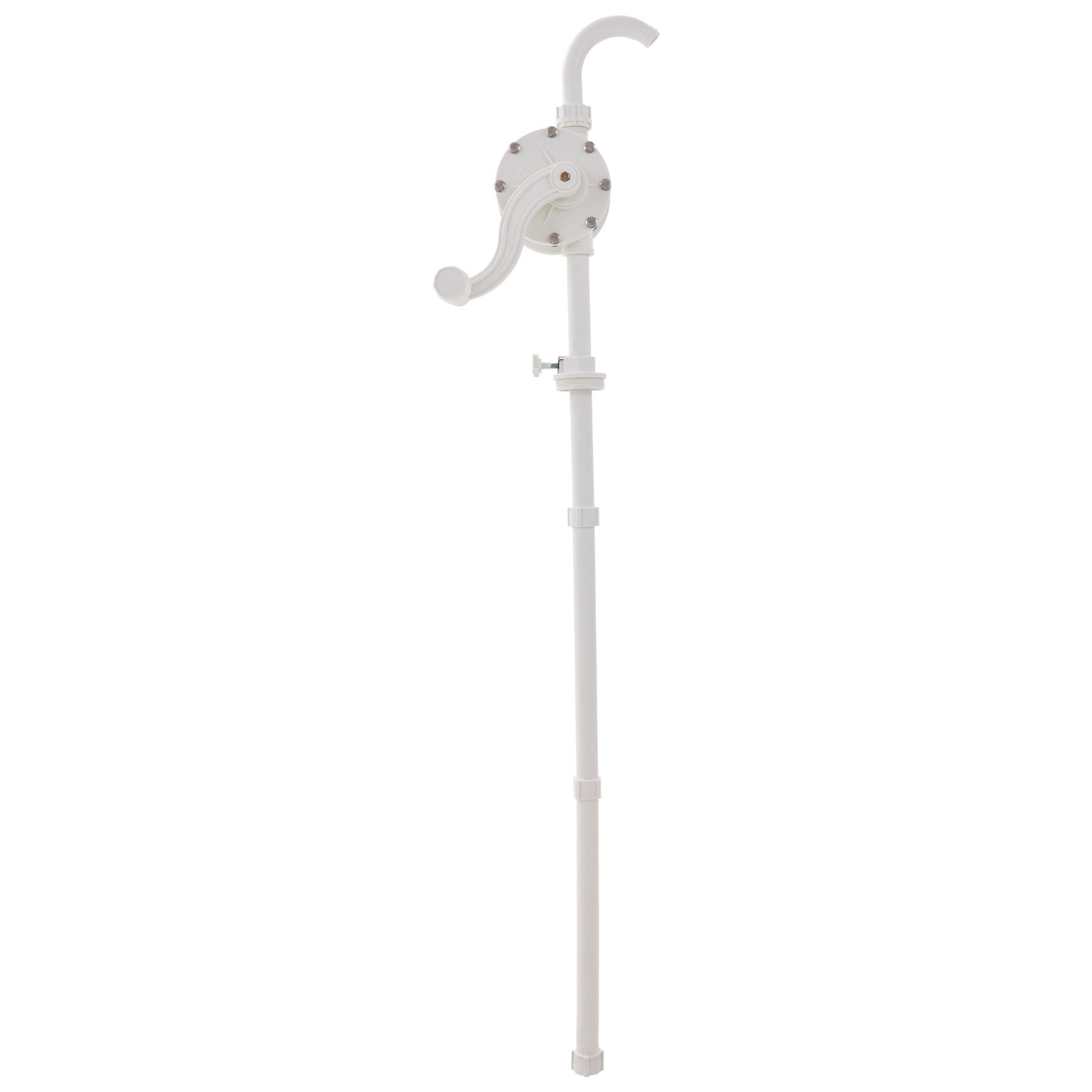 VEVOR Bomba de Tambor Rotativa de Manivela Manual de 24,6 L/min para Tambores de 16,6-205 L con Tubo de Succión de 3 Secciones y Manguera para Transferencia Rápida de Agua y Líquidos Corrosivos