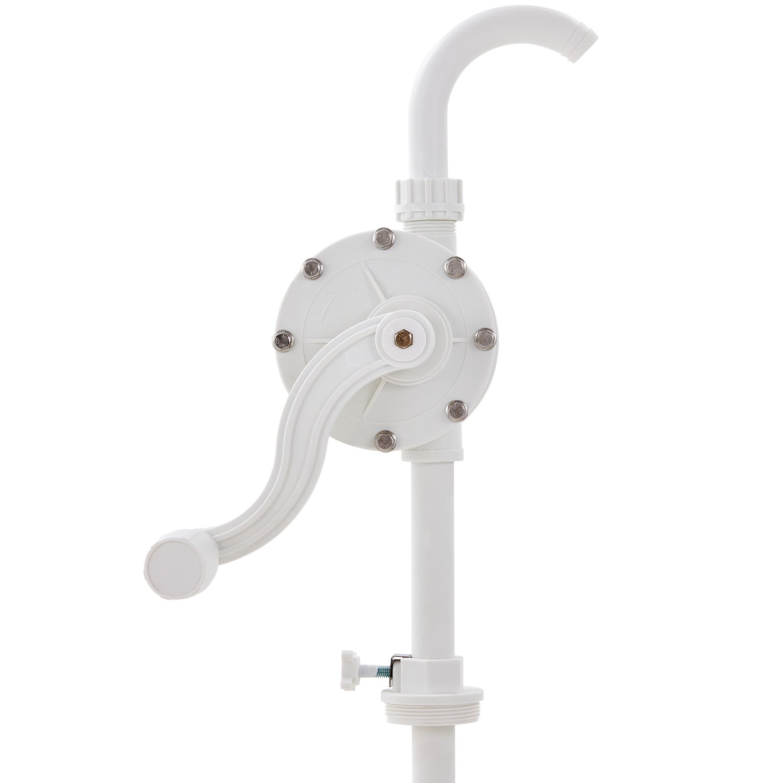 VEVOR Bomba de Tambor Rotativa de Manivela Manual de 24,6 L/min para Tambores de 16,6-205 L con Tubo de Succión de 3 Secciones y Manguera para Transferencia Rápida de Agua y Líquidos Corrosivos