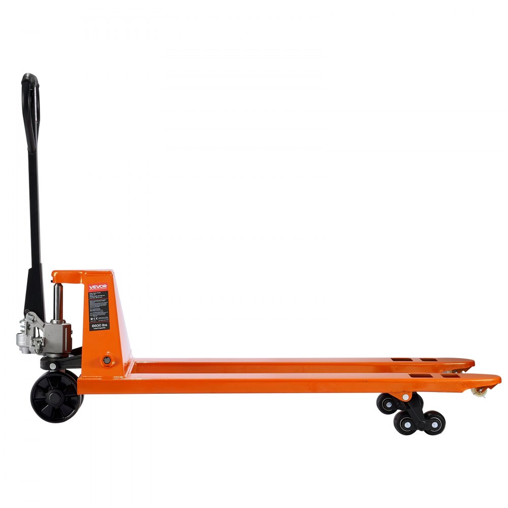 VEVOR Transpaleta Manual, con Horquillas de 1220 x 685 mm para Manipulación de Materiales, Carga de 3 T Rango de Altura de Elevación de 85-180 mm, Ideal para Almacenes, Supermercados y Fábricas