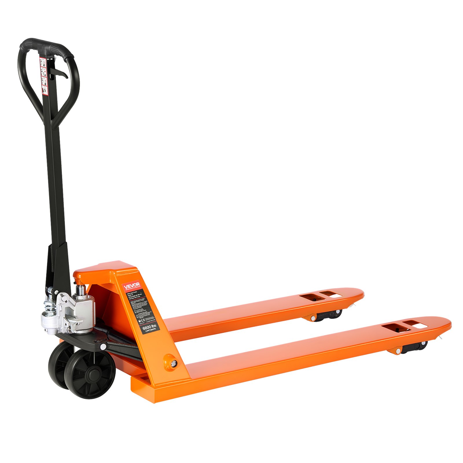 VEVOR Transpaleta Manual, con Horquillas de 1220 x 685 mm para Manipulación de Materiales, Carga de 3 T Rango de Altura de Elevación de 85-180 mm, Ideal para Almacenes, Supermercados y Fábricas