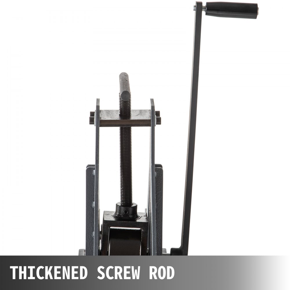 Rodillo tubular VEVOR con varilla roscada engrosada y mango negro.