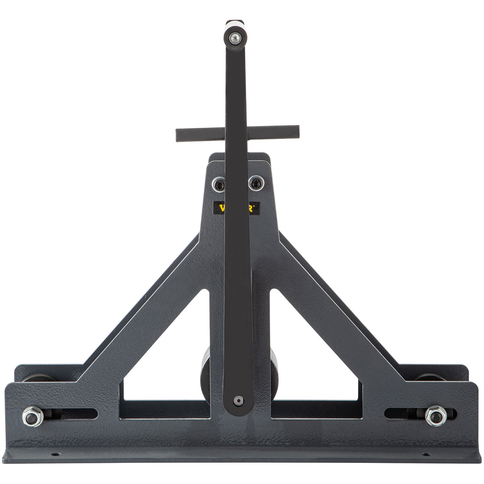 Rodillo tubular VEVOR, estructura robusta de metal negro con brazo ajustable y rodillos.