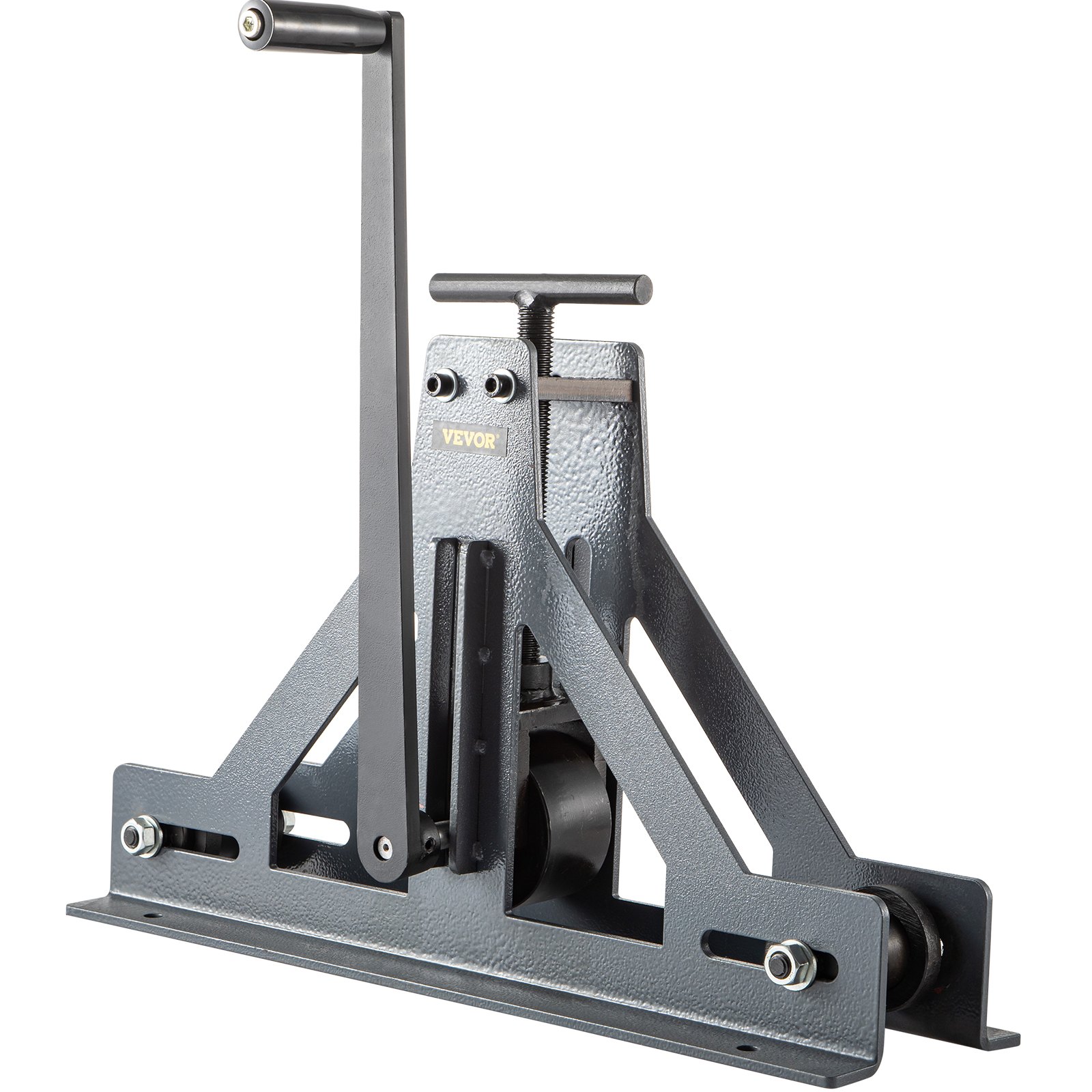 Rodillo tubular VEVOR con manivela y estructura de acero resistente.