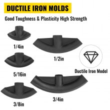 VEVOR 16 Ton Manuale Dobladora de Tubos 6 troqueles 1/2"3/4" 1"1 1/4" 1 1/2"2"