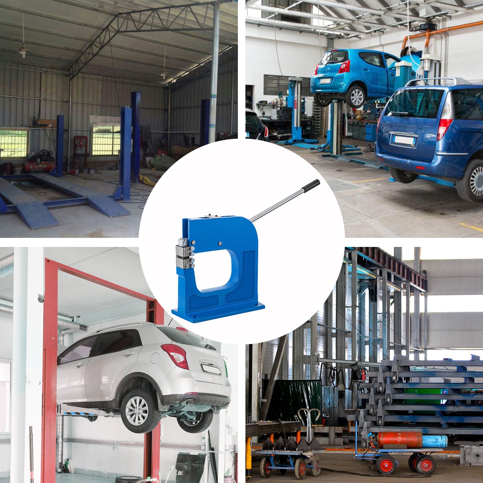 VEVOR Máquina para Doblar Metal, Espesor Máximo de Trabajo Calibre 16/1,5mm Máquina de Doblar, Metal SS-16 Garganta de 216mm Máquina de Chapa Estiramiento para Restauración Automotriz y Chapa Metálica