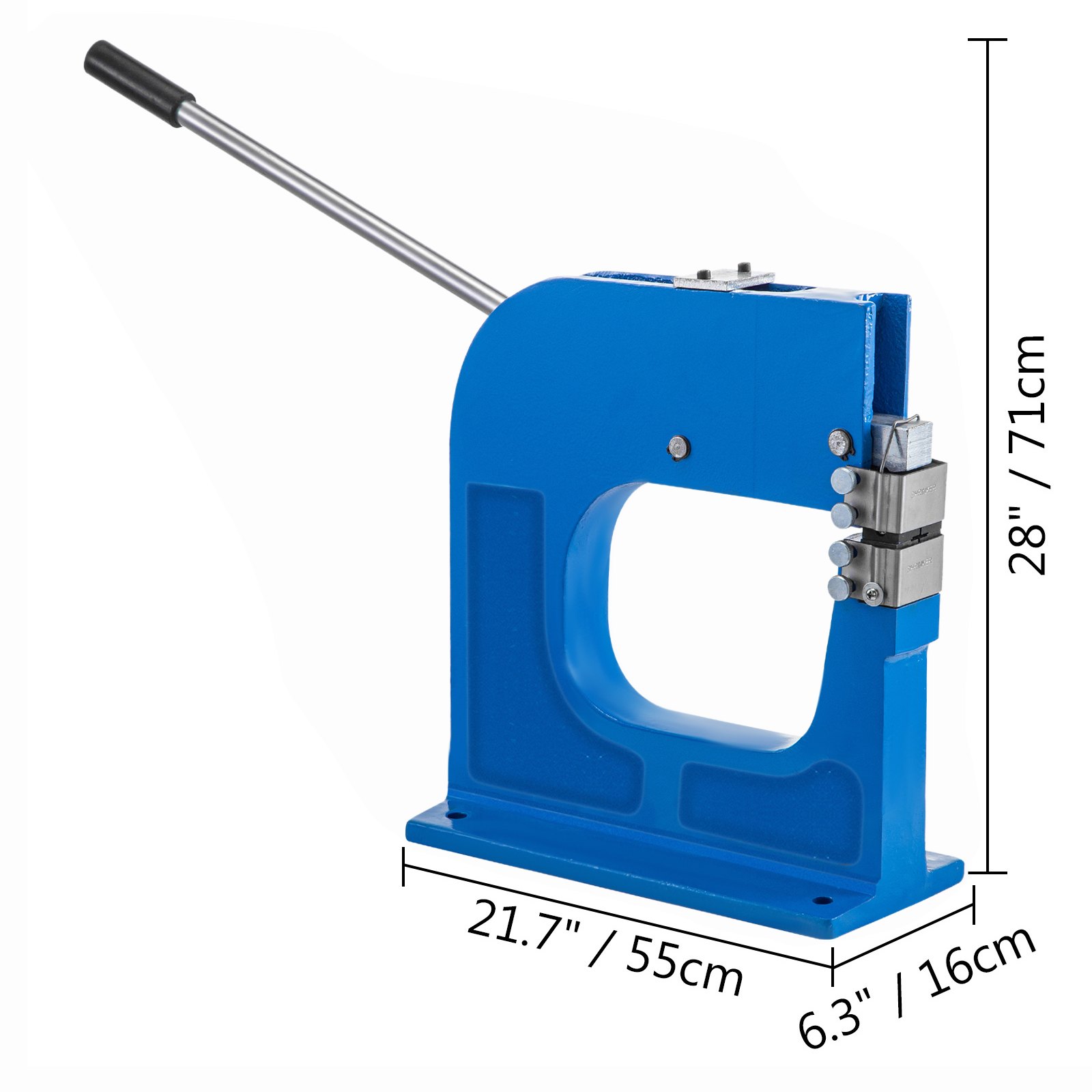 VEVOR Máquina para Doblar Metal, Espesor Máximo de Trabajo Calibre 16/1,5mm Máquina de Doblar, Metal SS-16 Garganta de 216mm Máquina de Chapa Estiramiento para Restauración Automotriz y Chapa Metálica