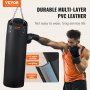 VEVOR Juego de Saco de Boxeo Pesado de PVC, 360x360x1200mm, Saco de Boxeo con Cadenas y Guante y sin Relleno para Karate, Judo, Thai Kickboxing, Boxeo, Entrenamiento en Gimnasio en Casa y Más