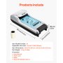 VEVOR Shoe Cover Dispenser, Automatic Shoe Cover with 1 Roll (600 Pieces) Disposable Sole Membrane, Fits Sizes up to US 11, for Home, Office, Lab, Factory, Hospital, Silver