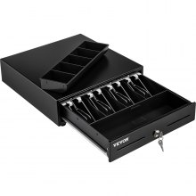 VEVOR Cajón de Efectivo Tipo Manual 13" Cajón Portamonedas de Dinero 4,25 kg Caja Registradora de Punto de Venta 33 x 34,3 x 9 cm Bandeja para Cajón de Dinero Cajón de Caja Registradora Cajón