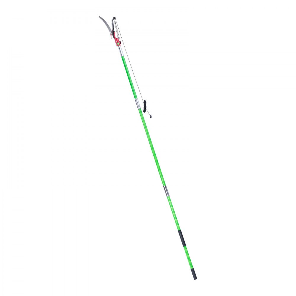 VEVOR Manual Pole Saw, 118-809.3 cm Extendable Pole Tree Pruner with Scissors, Sharp 65Mn Steel Blade, Lightweight Fiberglass Handle Pole, for High Branch Trimming, Pruning Tool for Palms and Shrubs