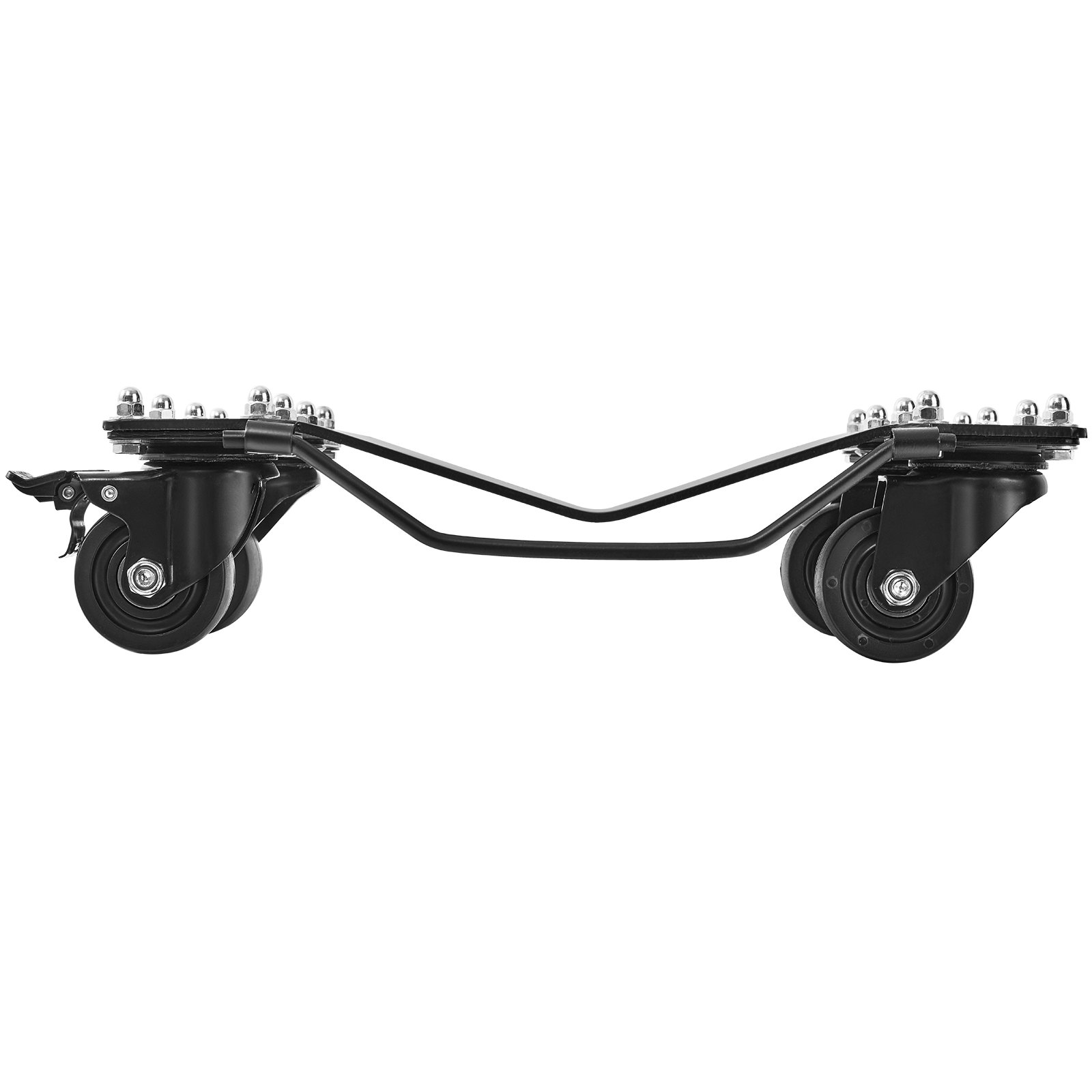 VEVOR Carro de Manipulación de Coches 4 PCS Carga de 907 kg x 4 Plataforma Rodante 44,5 x 30 cm Rueda Bloqueable Ayuda de Maniobra Posicionamiento para Vehículos Mobiliario Equipamiento, Negro