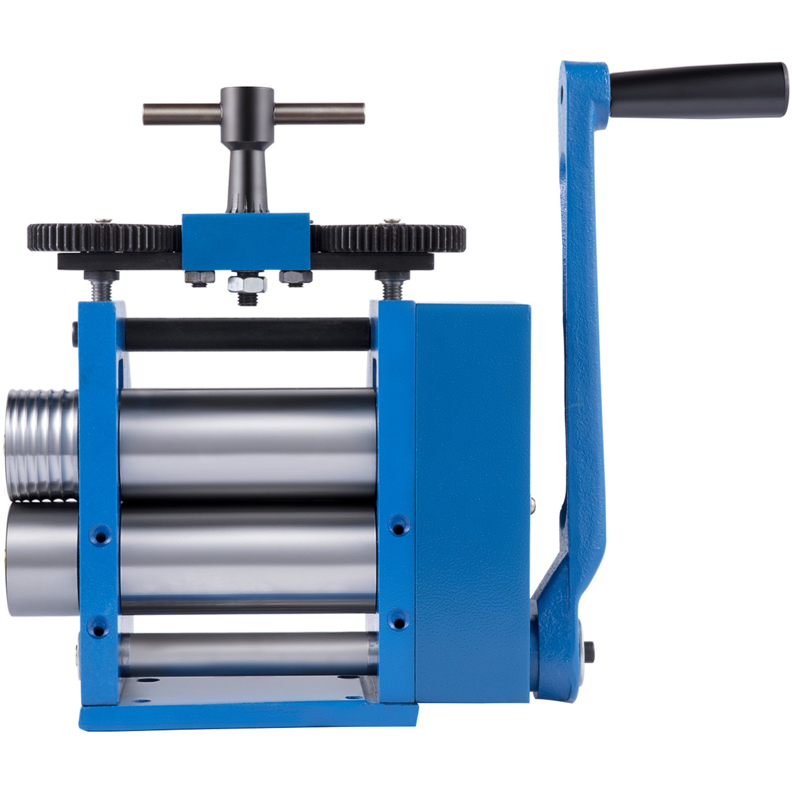 VEVOR Máquina de Laminación Combinada Manual 112 mm 2 Formas de Ranuras Combinación Joyería Laminador de Rodillos 112x48cm Máquina de Laminación de Joyas para Laminado de Alambre de Hoja Metálica
