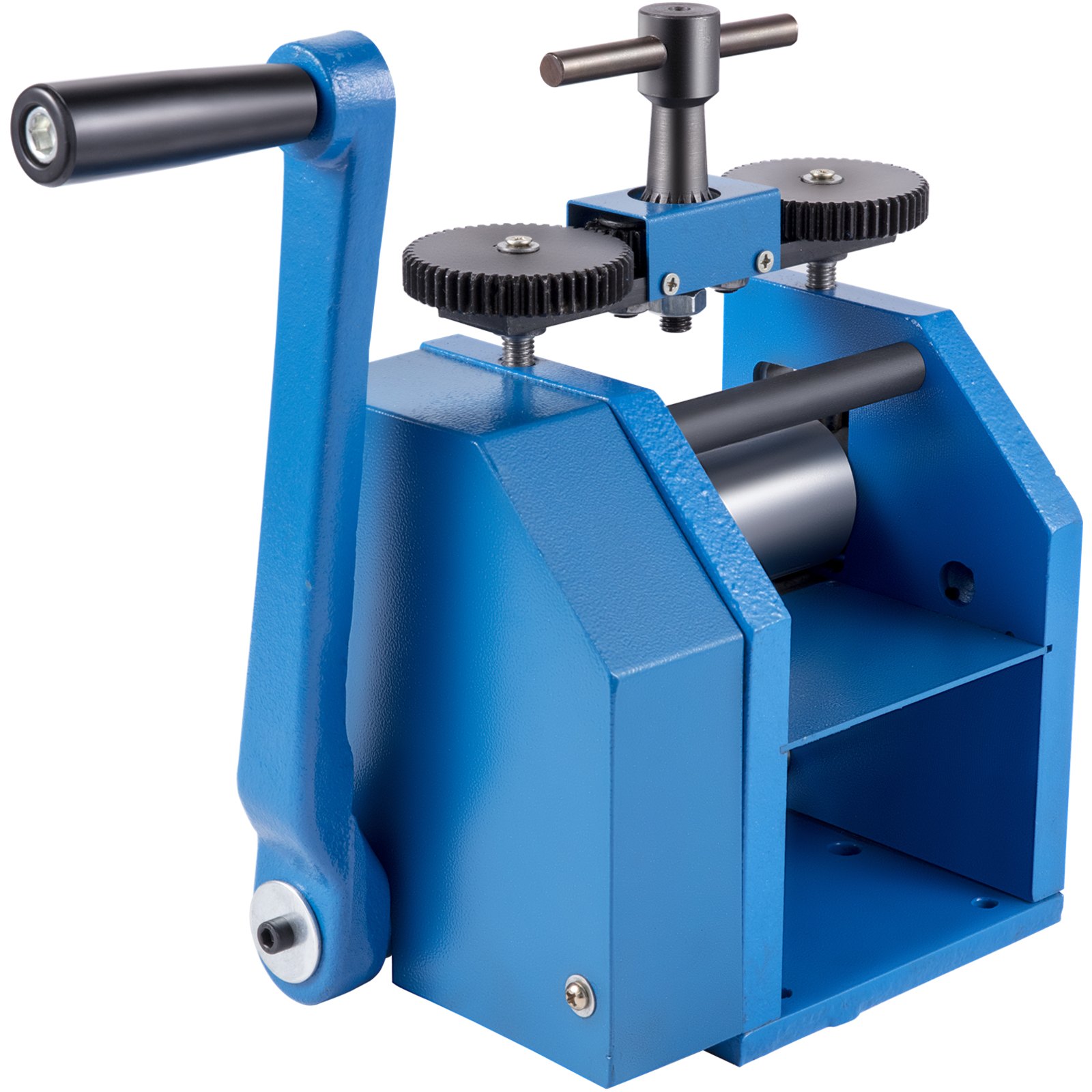 VEVOR Máquina de Laminación Combinada Manual 112 mm 2 Formas de Ranuras Combinación Joyería Laminador de Rodillos 112x48cm Máquina de Laminación de Joyas para Laminado de Alambre de Hoja Metálica