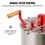 VEVOR Extractor de Miel Manual 3 Marcos Centrífuga Separador de Miel de Acero Inoxidable con Tapa Apto para Nido de Abejas Tamaño Profundo 48x23 cm Mediano 48x16 cm Altura Ajustable para Apicultura