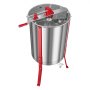 VEVOR Extractor de Miel Manual de Acero Inoxidable 470 mm Centrífuga Separador de Miel 6 Marcos con Tapa Transparente Soporte Altura Ajustable 30-40 cm Equipo de Extracción de Panal para Apicultura