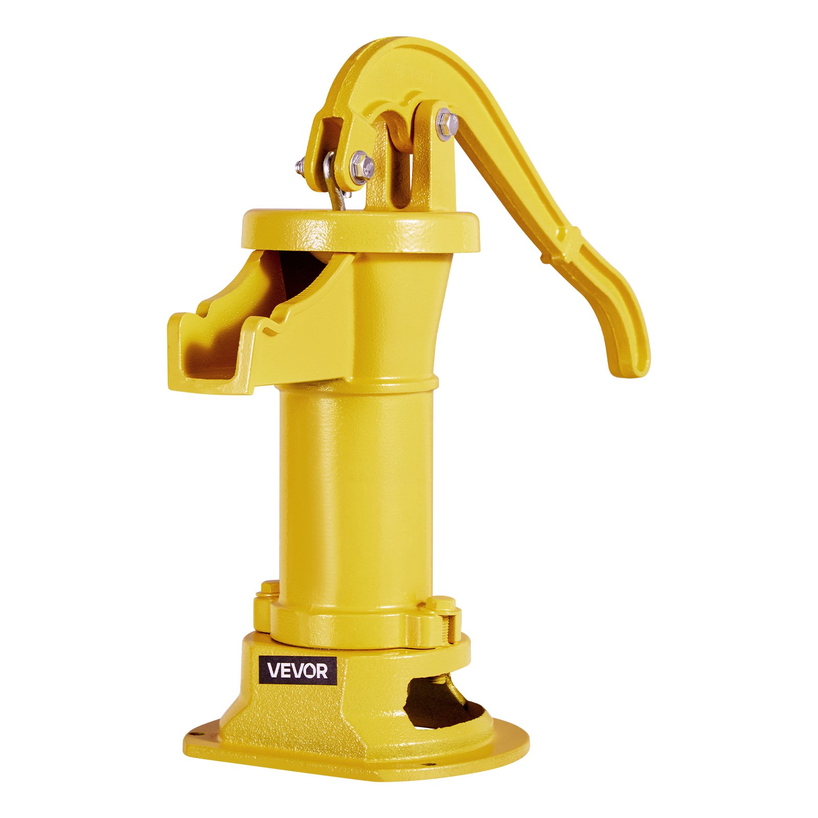 VEVOR Bomba Manual Antigua, 7,6 m de Elevación, de Estilo Nostálgico, de Hierro Fundido, para Pozo, con Conexión NPT, para Jardín, Estanque, Patio y Granja, Color Amarillo, 230 x 180 x 400 mm
