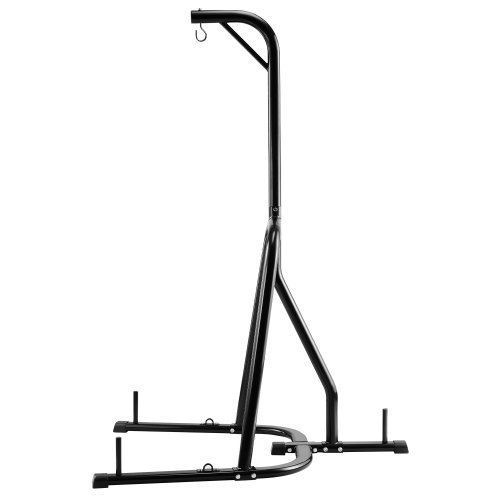 VEVOR Soporte para Saco de Boxeo con Marco de Acero Soporta hasta 65 kg Soporte para Saco de Arena Independiente con Base con Peso Equipo de Entrenamiento para Gimnasio en Casa, 143x126x208 cm