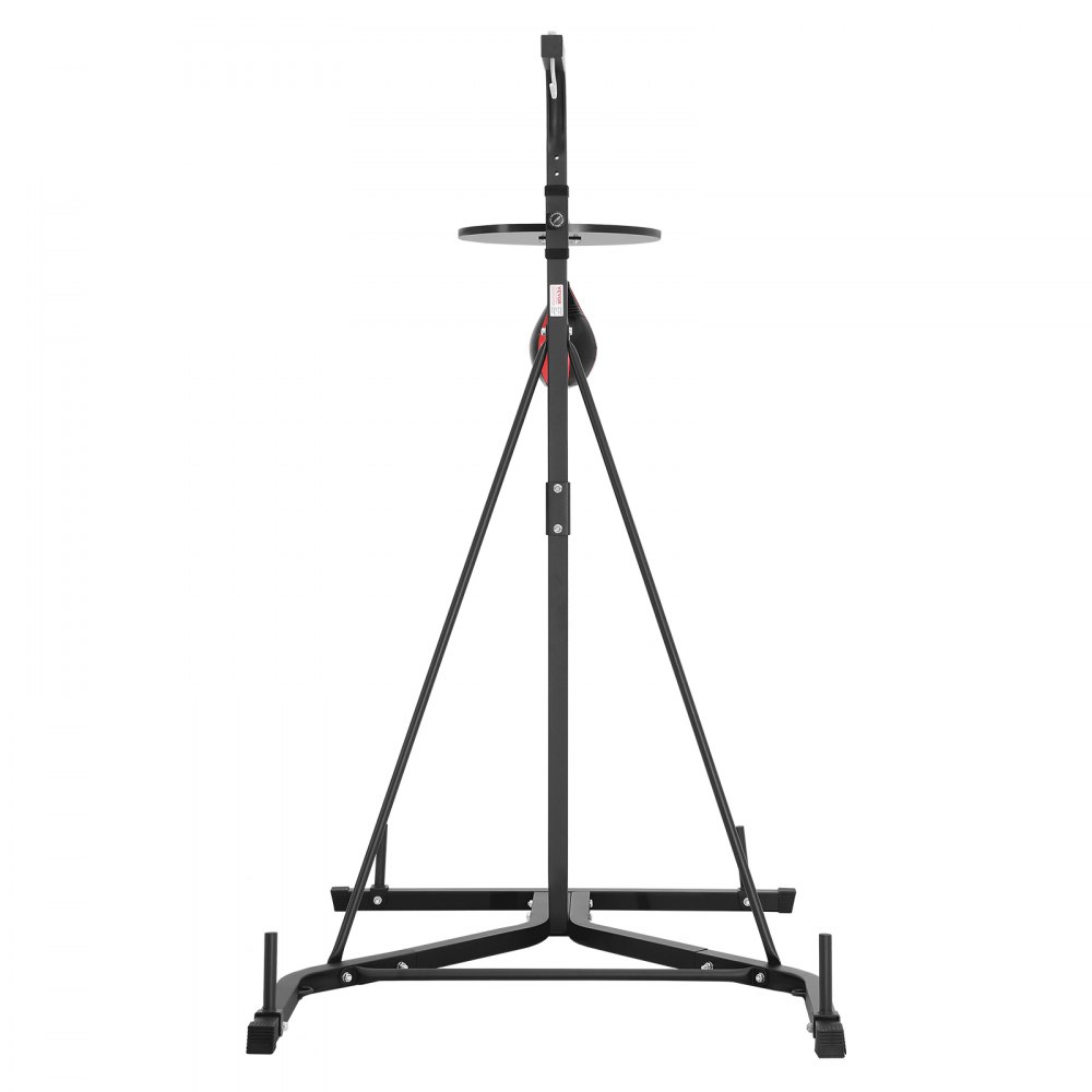 VEVOR Soporte para Saco de Boxeo 2 en 1 Equipo de Entrenamiento de Acero Soporta Hasta 65 kg Altura Ajustable Soporte Independiente para Sacos de Arena para Gimnasio en Casa, 132x114x201 cm