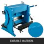 Freno de chapa VEVOR en color azul con foco en la construcción de material duradero.