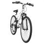 VEVOR Bicicleta de Montaña para Adultos 27,5 pulgadas, 18 Velocidades, Cuadro de Acero de Carbono, Neumáticos Todoterreno, Preensamblada, para Carreteras Pavimentadas, Parques y Senderos Boscosos